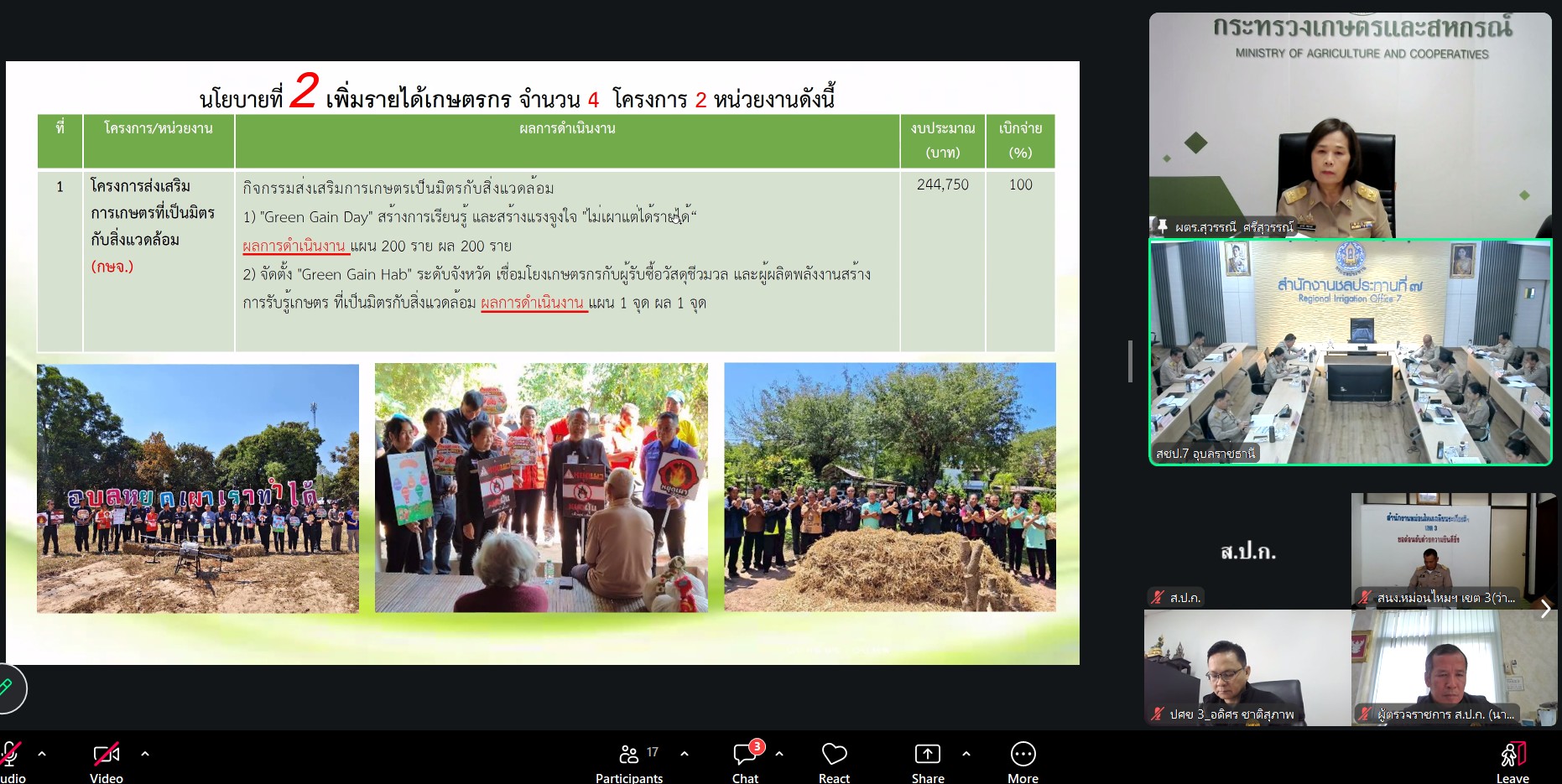 title - ผู้ตรวจราชการ ส.ป.ก. เข้าร่วมประชุมติดตามผลการดำเนินงานตามแผนการตรวจราชการของผู้ตรวจราชการกระทรวงเกษตรและสหกรณ์ ประจำปีงบประมาณ พ.ศ. 2569 รอบที่ 2 จังหวัดอุบลราชธานี